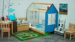 Łóżko dziecięce domek skandynawski