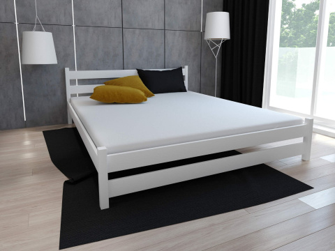 łóżko sypialniane z materacem bez zagłówka