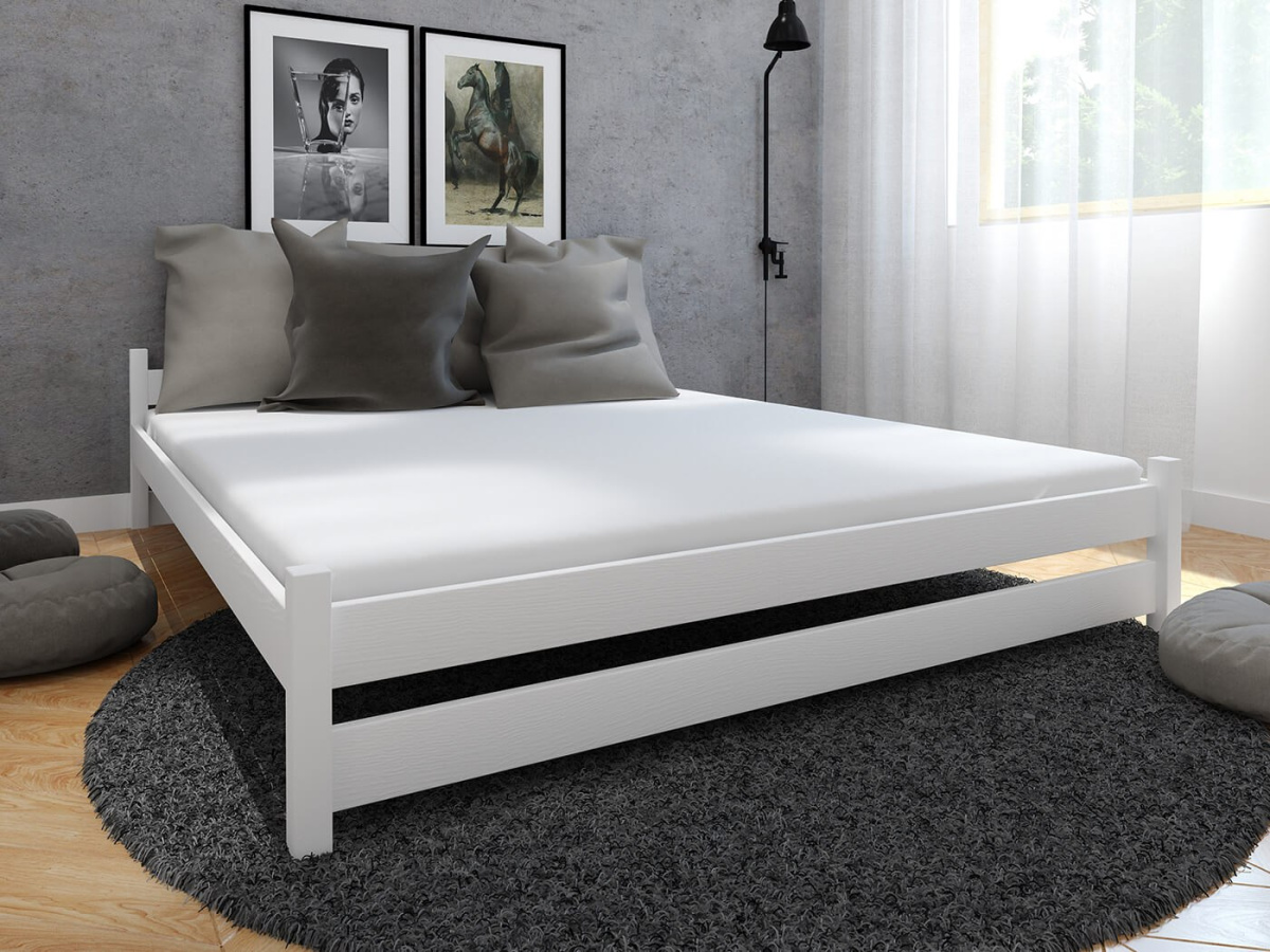 Łóżko z materacem bez zagłówka