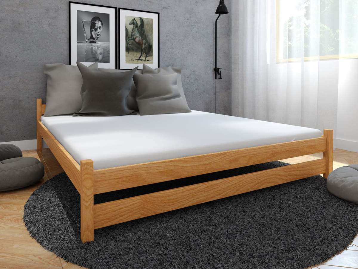 Łóżko z materacem bez zagłówka
