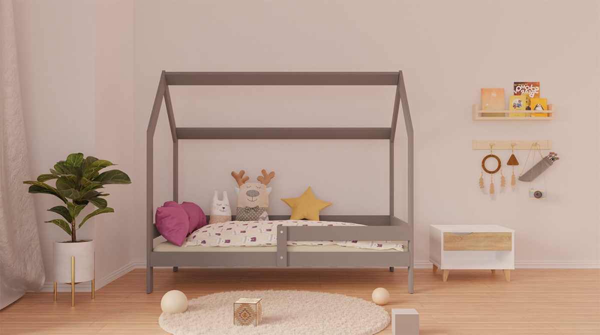 Łóżko domek dla dziecka z szufladą