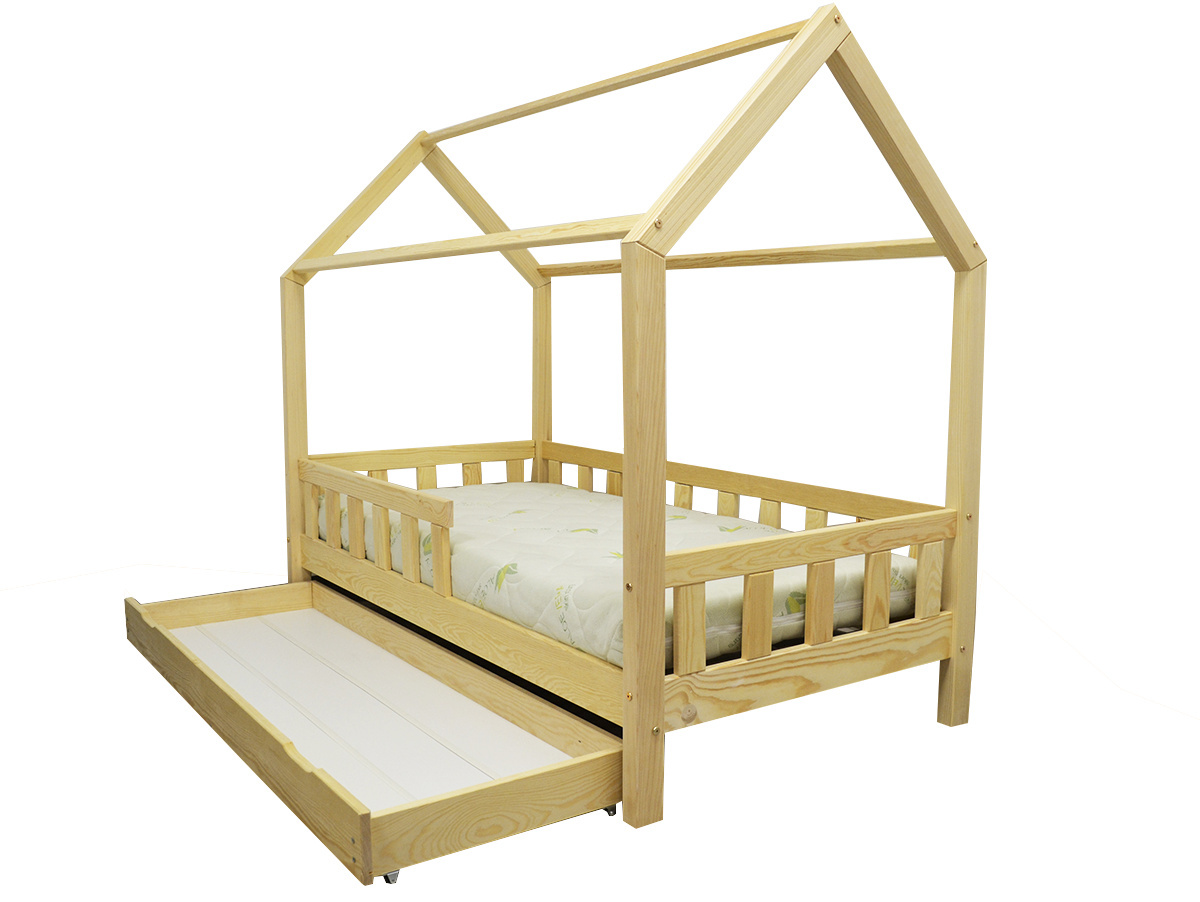 Łóżko domek dla dziecka sosna