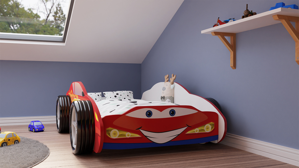Łóżko w kształcie samochodu