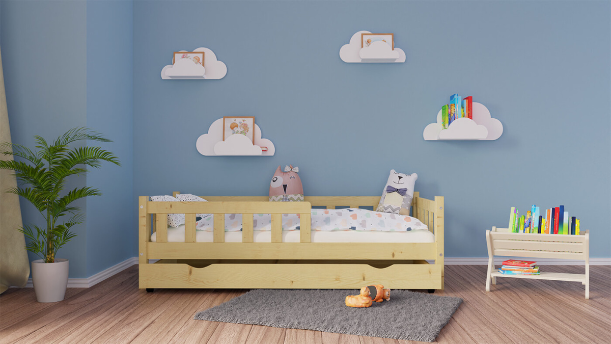 Łóżko dla dziecka z barierkami 160x80